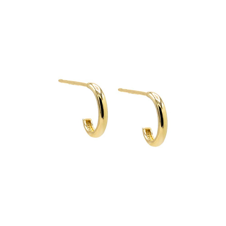 14K Gold Solid Hoop Earring 14K - Adina Eden's Jewels