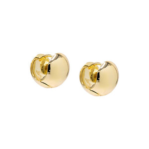 Gold Super Wide Chunky Huggie Earring - Adina Eden's Jewels