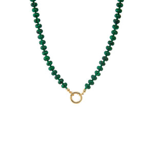 Green Beaded Clicker Necklace