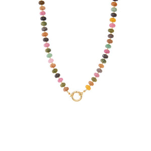 Earth Tone Beaded Clicker Necklace