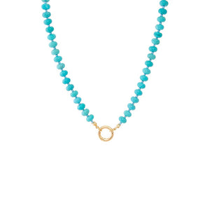 Turquoise Beaded Clicker Necklace