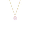 Pave Teardrop Natural Stone Pendant Necklace
