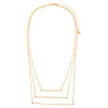  Solid Triple Bar Layered Necklace - Adina Eden's Jewels