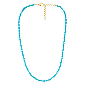 Colored Glass Bead Choker Necklace