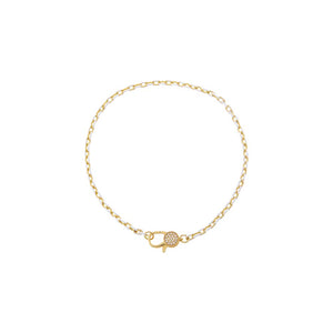 Colored Enamel Pave Disc Clasp Link Chain Anklet