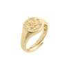 Gold / Gemini Zodiac Signet Pinky Ring - Adina Eden's Jewels