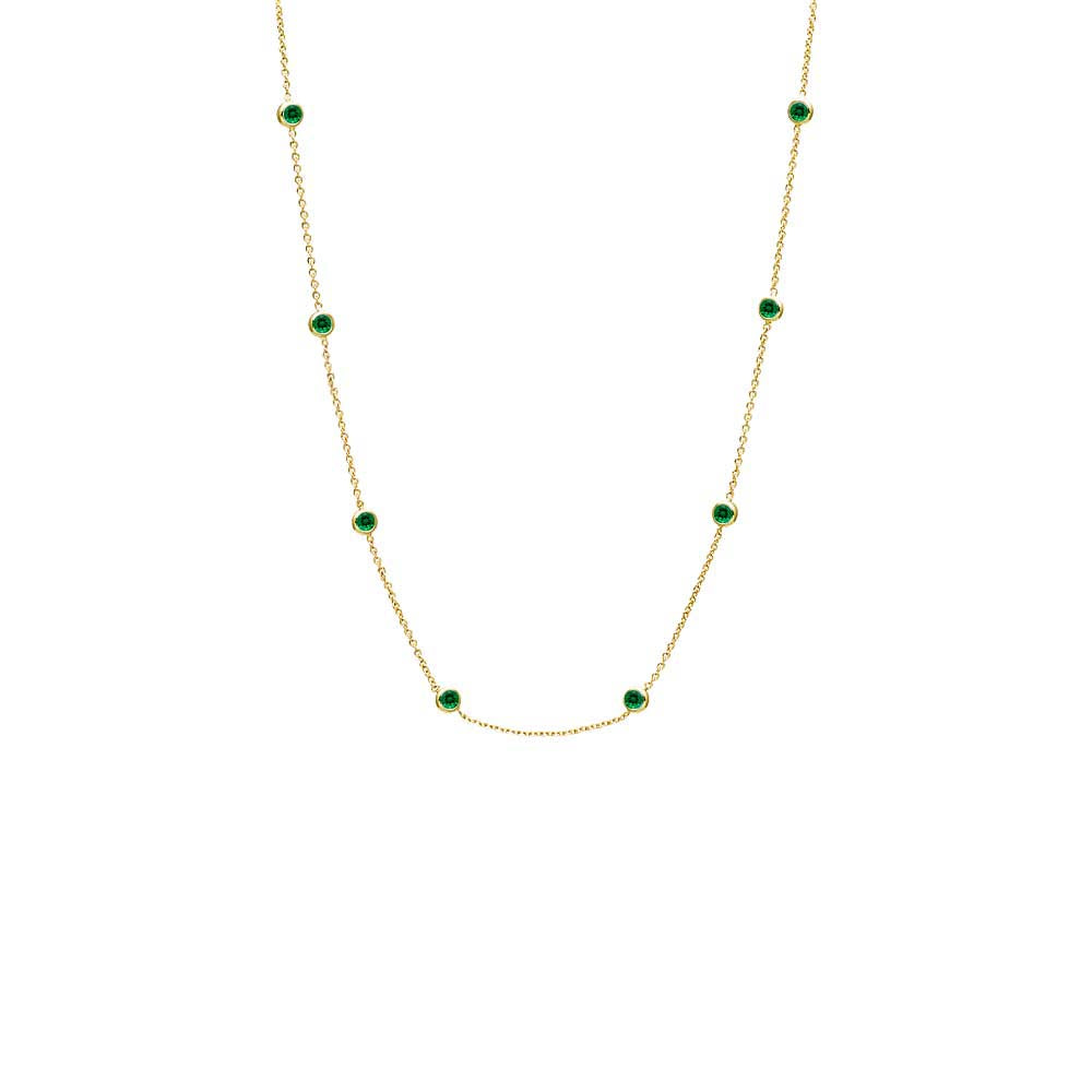 Emerald Green Diamond By The Yard Necklace