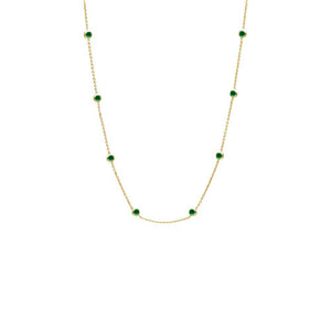 Emerald Green Diamond By The Yard Necklace