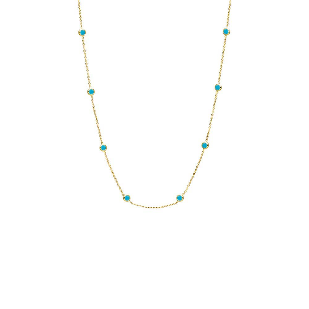 Turquoise Diamond By The Yard Necklace