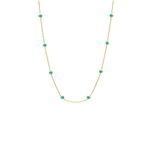Turquoise Diamond By The Yard Necklace