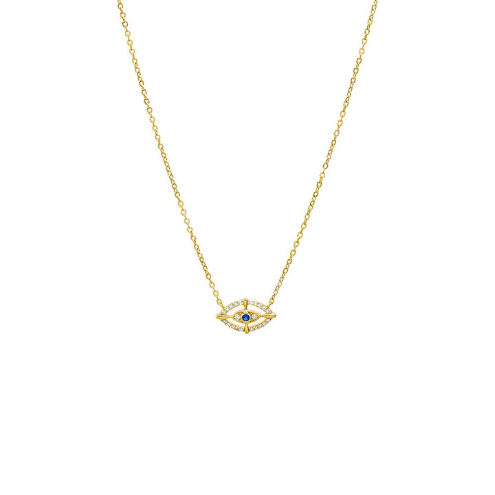 CZ Evil Eye Pendant Necklace – Adina Eden
