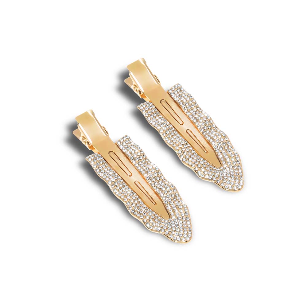 Pave Rhinestone Creaseless Clip Set