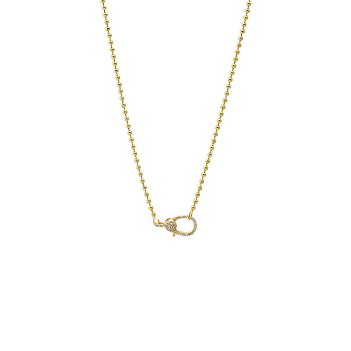 CZ Clasp Ball Chain Necklace – Adina Eden