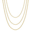 CZ Pave Shape Chai Ball Chain Necklace