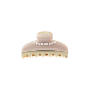 Pink Pearl Accented Two Tone Claw Clip - Adina Eden's Jewels