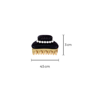 Mini Pearl Accented Two Tone Claw Clip - Adina Eden's Jewels