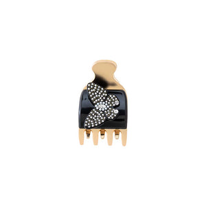 Black Colored Rhinestone Butterfly Claw Clip - Adina Eden's Jewels