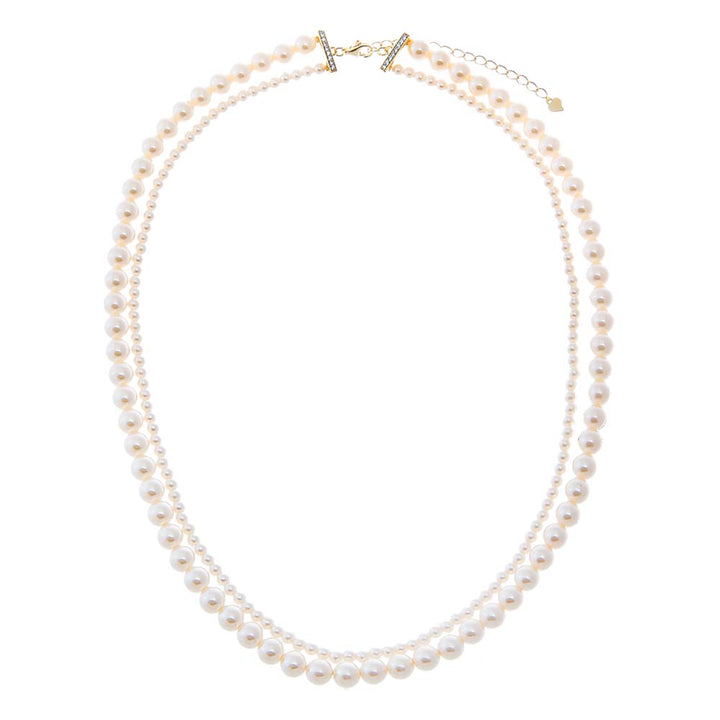 Graduated Double Strand Pearl Necklace – Adina Eden
