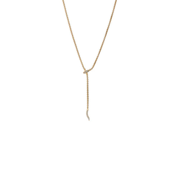 Snake Boxed Chain Lariat Necklace – Adina Eden