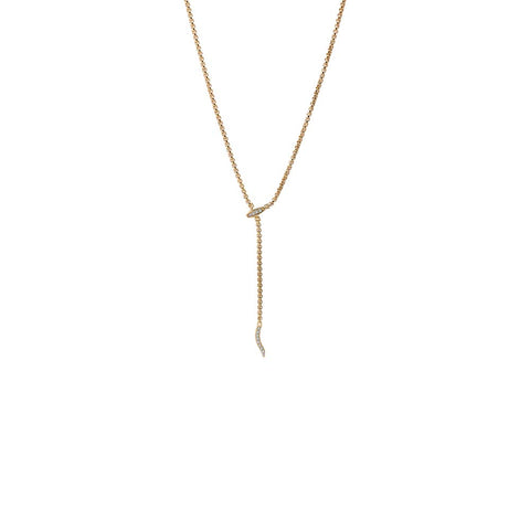 Snake Boxed Chain Lariat Necklace – Adina Eden