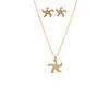 Gold Pave Starfish Earring & Necklace Combo Set - Adina Eden's Jewels