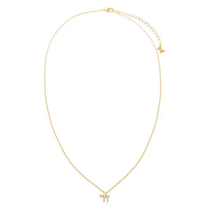 Mini Pave Chai Pendant Necklace - Adina Eden's Jewels