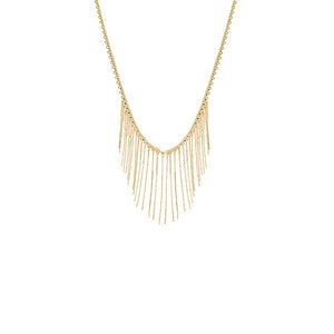 Gold Cascading Fringe Statement Necklace - Adina Eden's Jewels