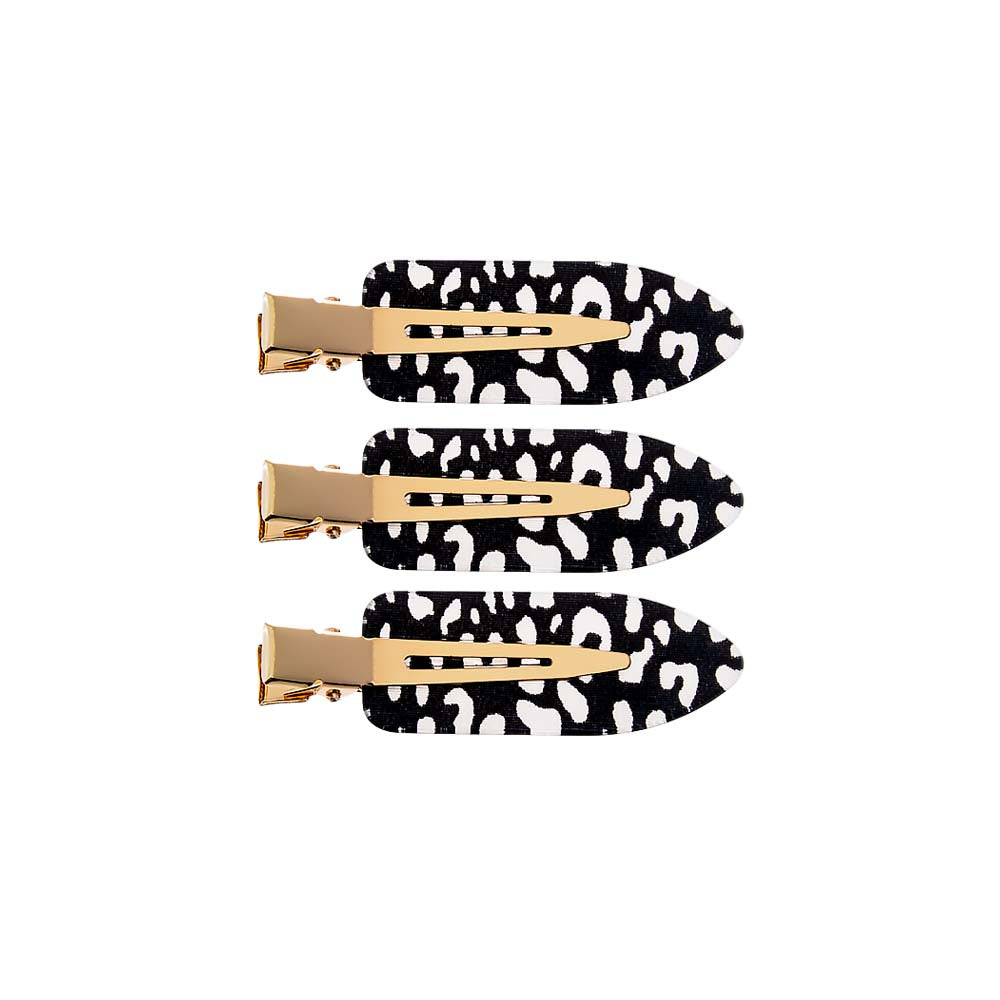 Black & White Animal Print Creaseless Clip Set - Adina Eden's Jewels