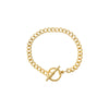 Gold Gold Curb Chain Toggle Bracelet - Adina Eden's Jewels