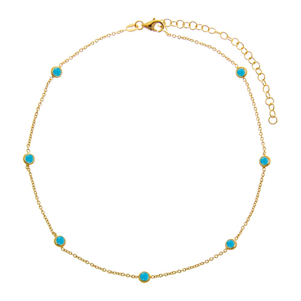 Turquoise Diamond By The Yard Choker