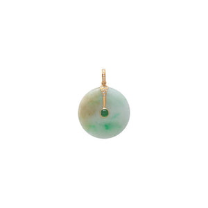 18K Gold Imperial Jade Orb Pendant 18K - Adina Eden's Jewels