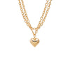 Gold Layered Heart Pendant Necklace - Adina Eden's Jewels