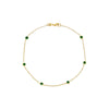 Emerald Green Diamond By The Yard Anklet