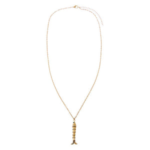 Emerald Eye Fishbone Necklace - Adina Eden's Jewels