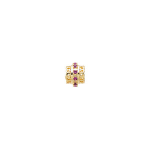 Ruby Red Rondelle Necklace Charm - Adina Eden's Jewels