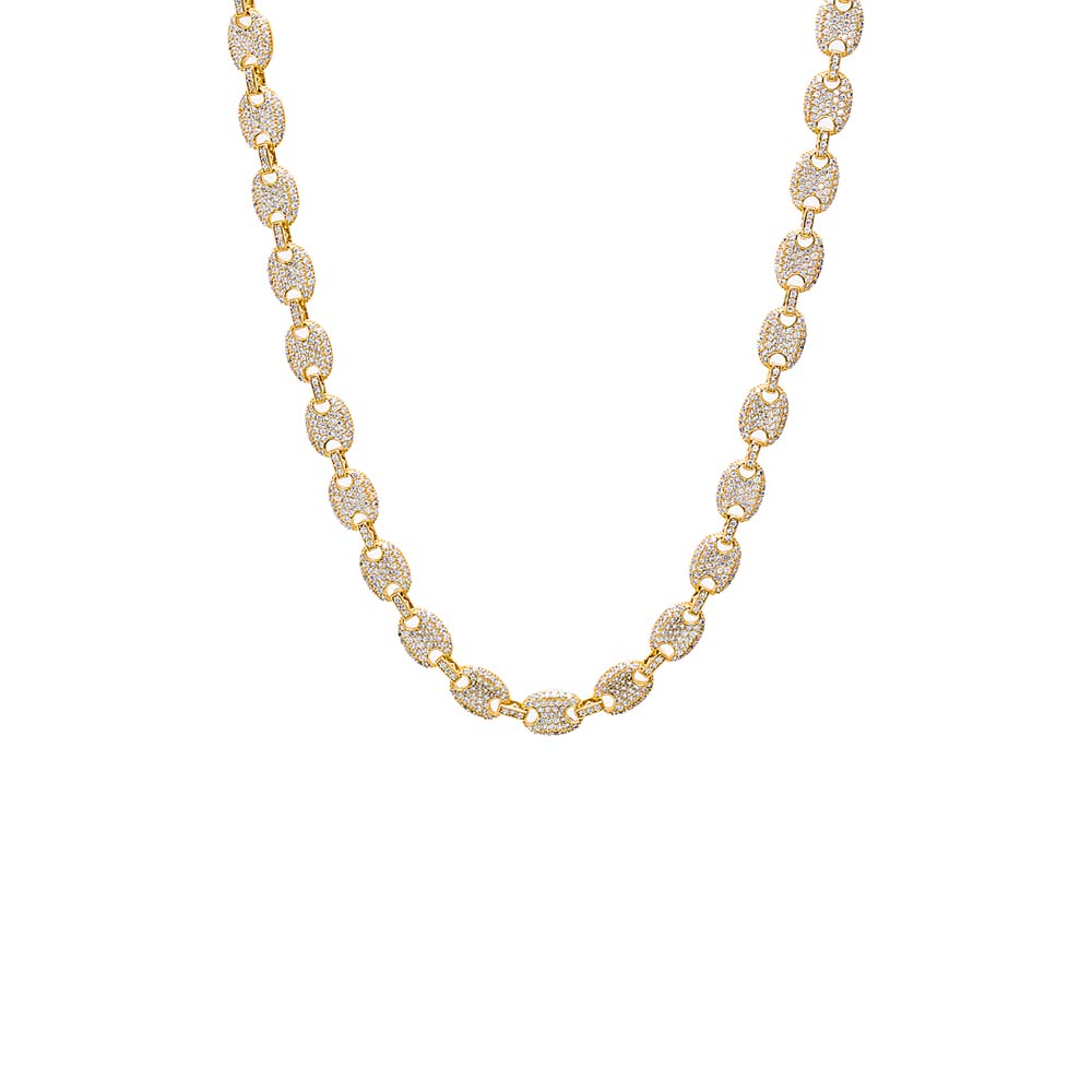 Gold CZ Cluster Tennis Necklace - Adina Eden's Jewels