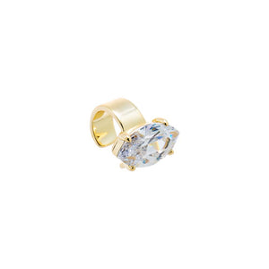 Gold CZ Marquise Embedded Ear Cuff - Adina Eden's Jewels