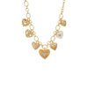 Gold Heart Medley Charm Necklace - Adina Eden's Jewels