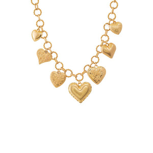 Gold Vintage Love Heart Necklace - Adina Eden's Jewels