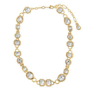 CZ Multi Shape Bezel Tennis Necklace - Adina Eden's Jewels