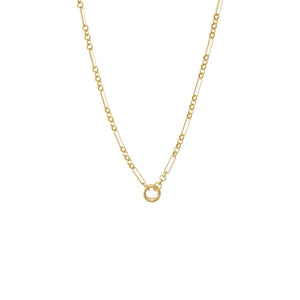 Gold Solid Multi Chain Clicker Toggle Necklace - Adina Eden's Jewels