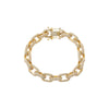 Gold CZ Statement Link Bracelet - Adina Eden's Jewels