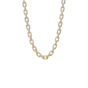Gold CZ Twisted Rope Chain Necklace - Adina Eden's Jewels
