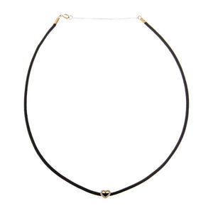 Diamond Heart Rope Chain Choker 14K