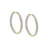 Gold / 35MM CZ Pavé Medium Hoop Earring - Adina Eden's Jewels