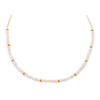 Pearl White Gold Bead Freshwater Pearl Necklace - Adina Eden's Jewels