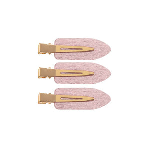 Pink Shimmer Acrylic Creaseless Hair Clip Trio - Adina Eden's Jewels