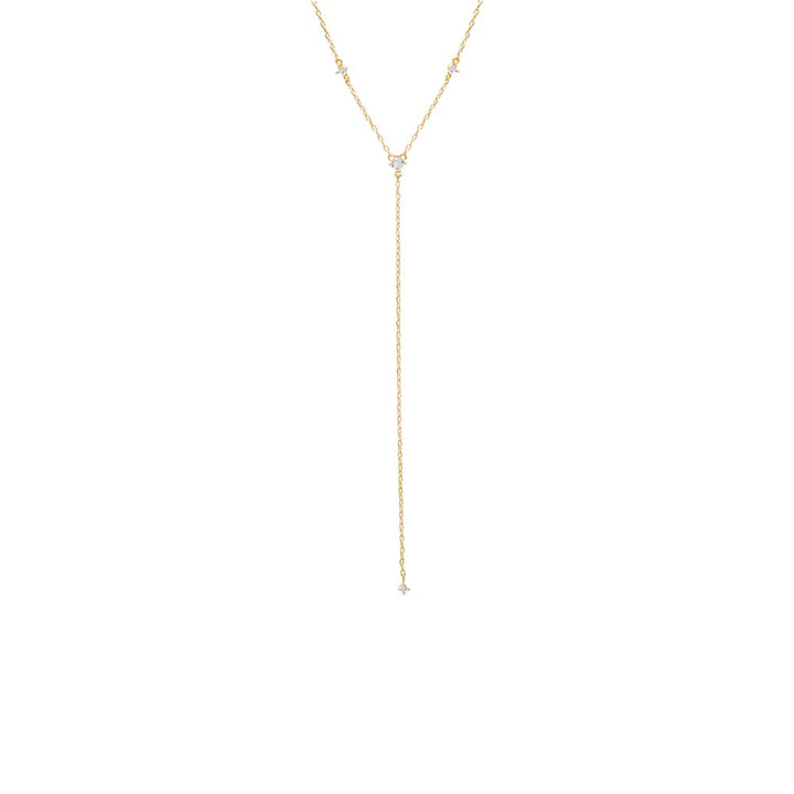 Cluster CZ Lariat Necklace – Adina Eden