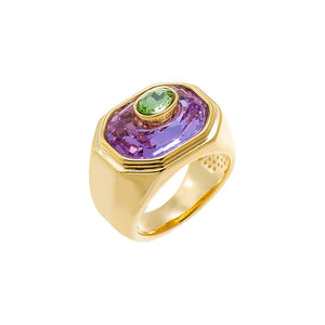 Purple / 6 Amethyst Statement Ring - Adina Eden's Jewels