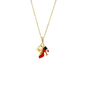 Red GNO Trinket Charm Necklace - Adina Eden's Jewels